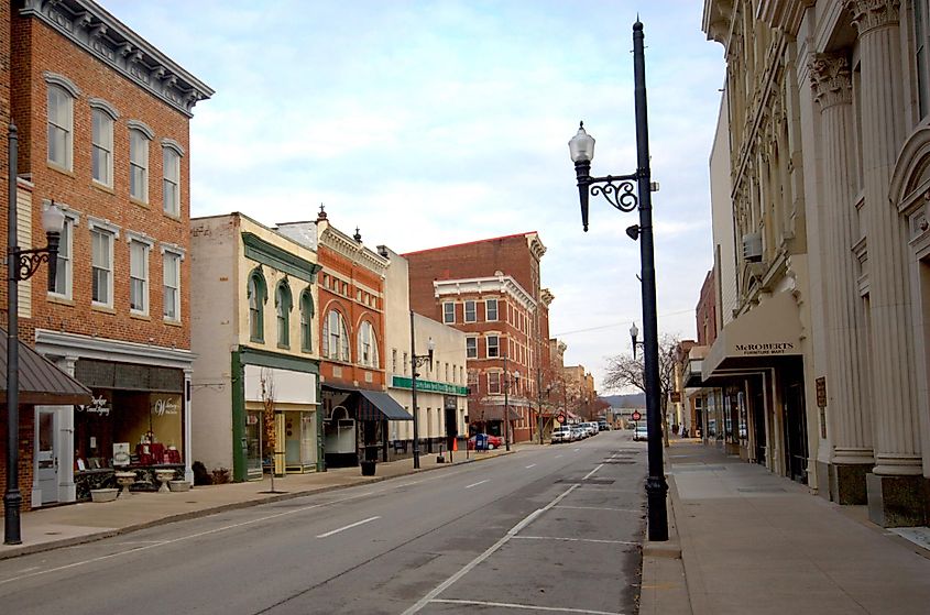 Historic district of Maysville, Kentucky.