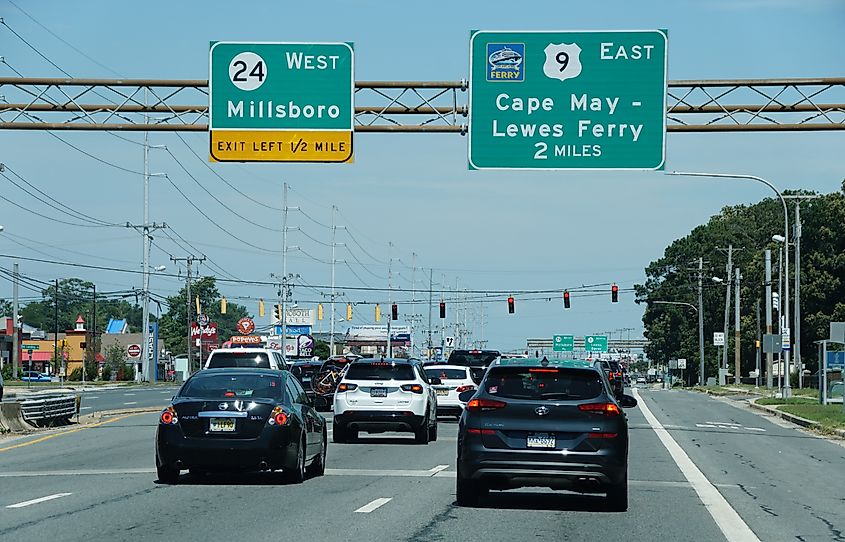 A road to Millsboro in Delaware.