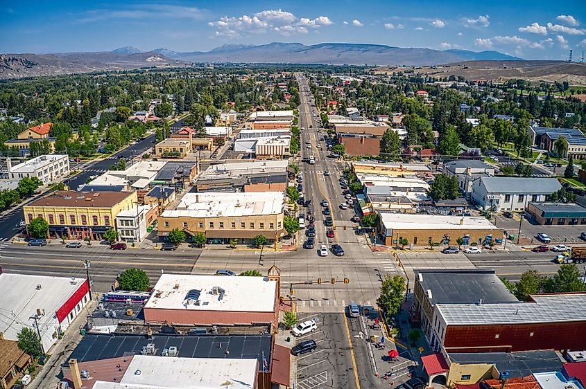 Aerial view of Gunnison, Colorado