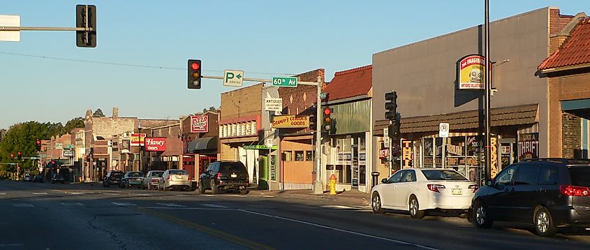 Downtown Benson on North 60th Avenue Maple Street.