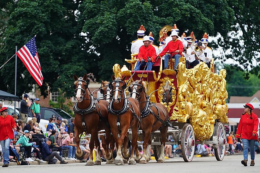 The Big Top Parade in Baraboo, Wisconsin. 