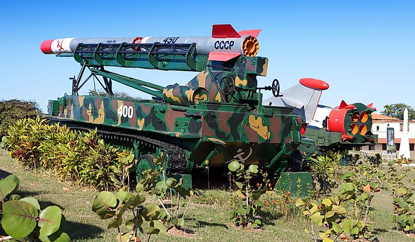 The exhibition of the Soviet weapon devoted to memory of the Cuban missile crisis
