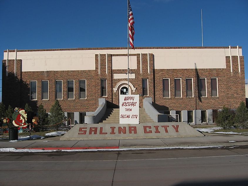 City Hall in Salina, Utah, USA.