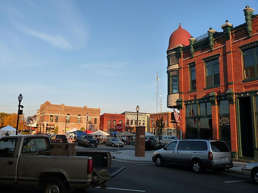 Street view in Stevens Point, Wisconsin