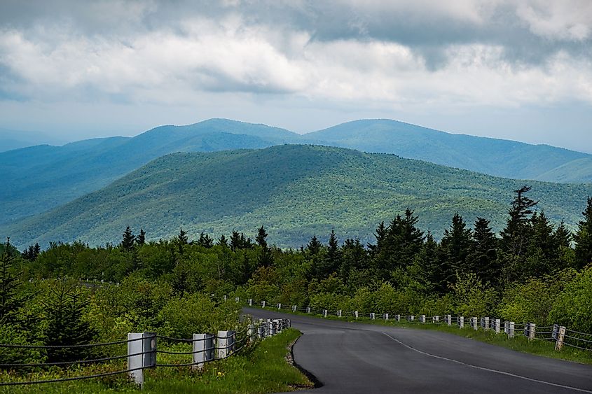 A view of the Green Mountain National Forests in Vermont.