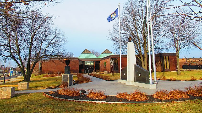 The city hall building in Woodhaven, Michigan.