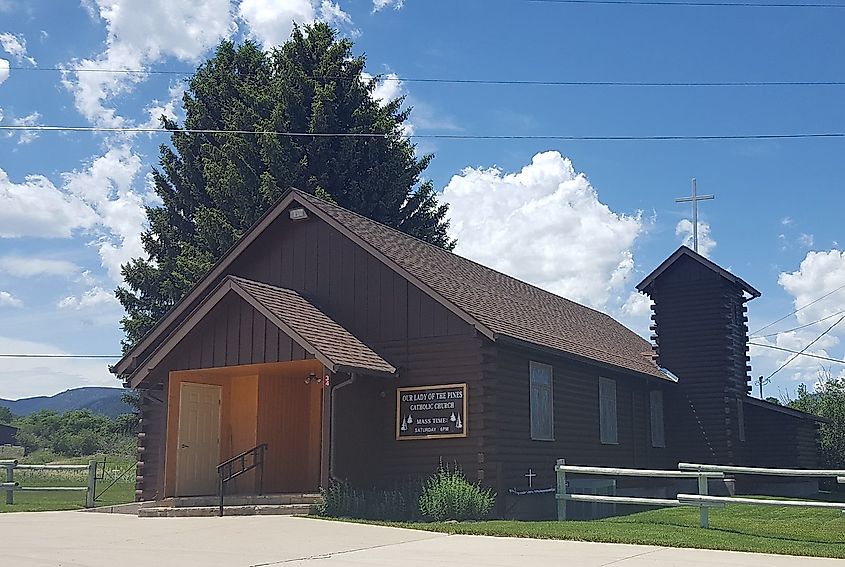 Our Lady of the Pines Catholic Church in Story Wyoming
