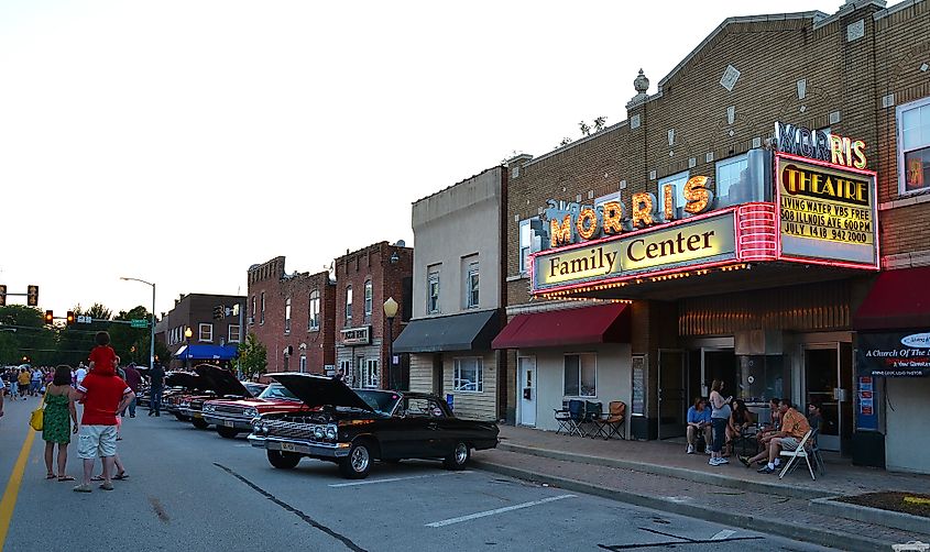 Downtown Morris, Illinois. 