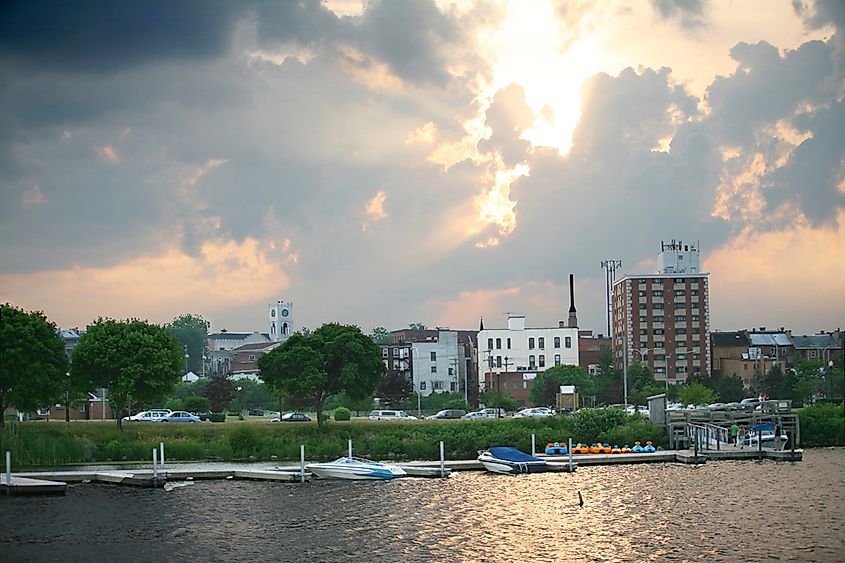 The skyline of Geneva, New York