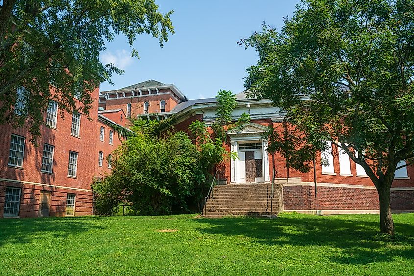 The Athens Lunatic Asylum is also known as The Ridges in Athens, Ohio. Editorial credit: Zack Frank via Shutterstock.com