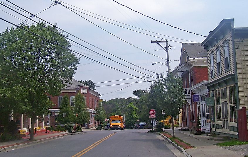 Downtown Tivoli, looking east.
