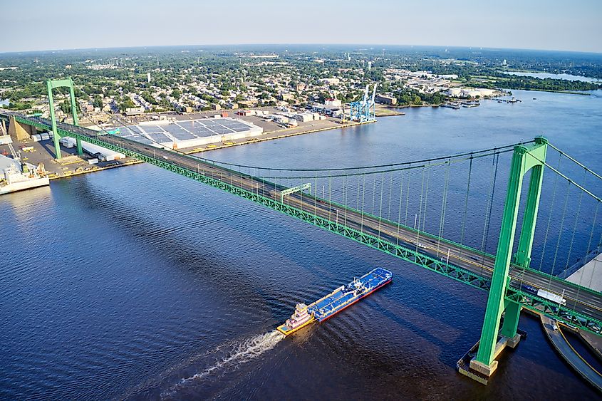 Aerial View of Walt Whitman Bridge Philadelphia. Credit: Brian E Kushner / Shutterstock