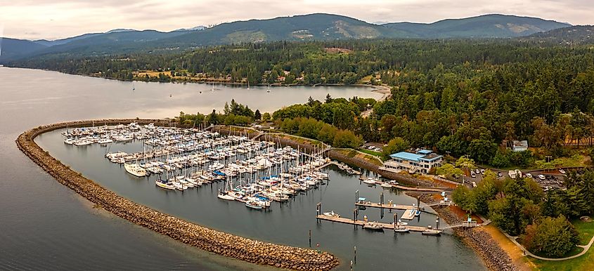 Aerial view of Sequim, Washington.