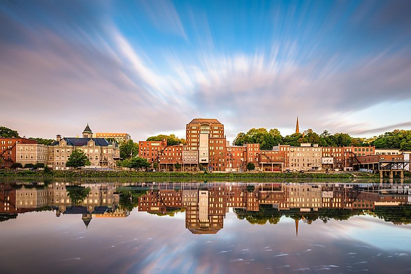 Downtown skyline on the Kennebec River