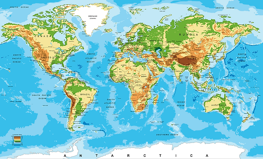 Political And Physical Map - WorldAtlas