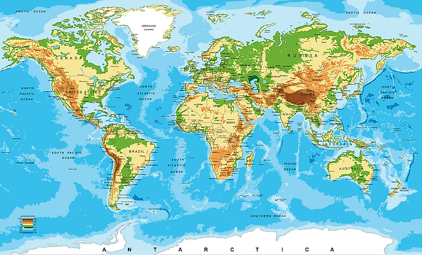 Political And Physical Map Worldatlas Political And Physical Map Worldatlas