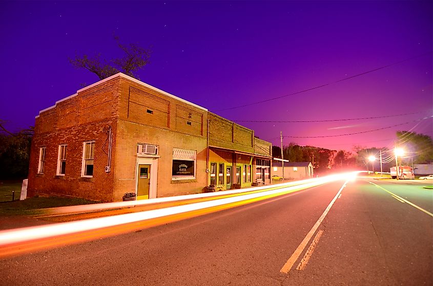 Downtown Pottsville, Arkansas.