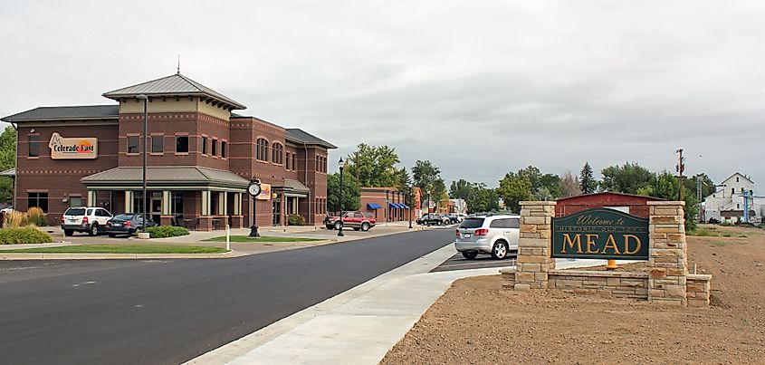 Main Street in Mead, Colorado