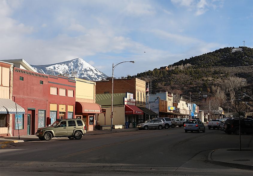 Paonia's Grand Avenue, looking south Colorado.