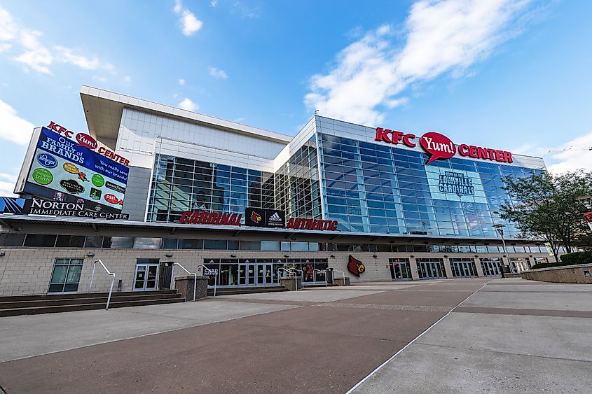 The KFC Yum! Center is home to the University of Louisville's Men & Women's Basketball teams, as well as concerts and other events