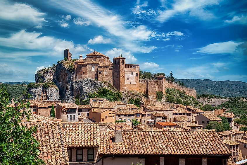 The beautiful mountain town of Alquézar, Spain.