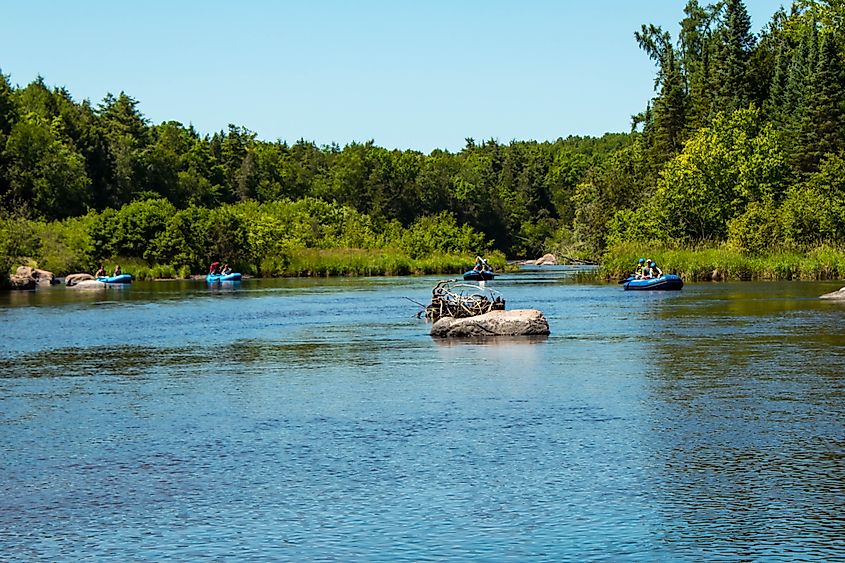 Rafters on the Wolf River, Wisconsin (Editorial credit: StelsONe / Shutterstock.com)