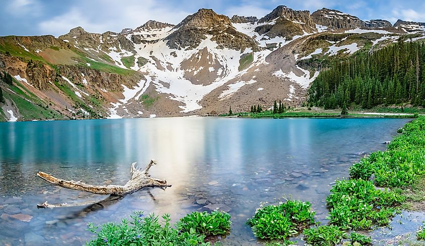 A hidden view at Blue Lakes near Telluride, Colorado