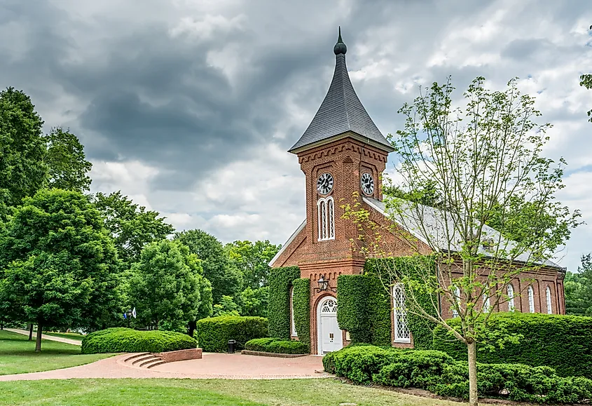 Lee Chapel on the Washington and Lee University campus in Lexington, Virginia.