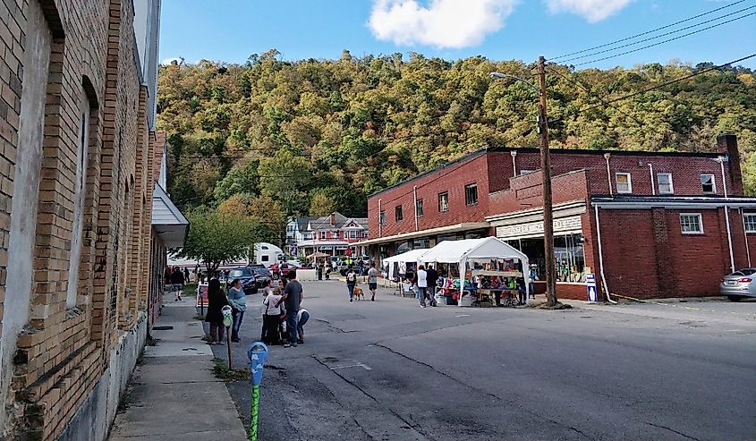 Apple Butter Festival Booths in Historic Downtown Berkeley Springs, Morgan County WV