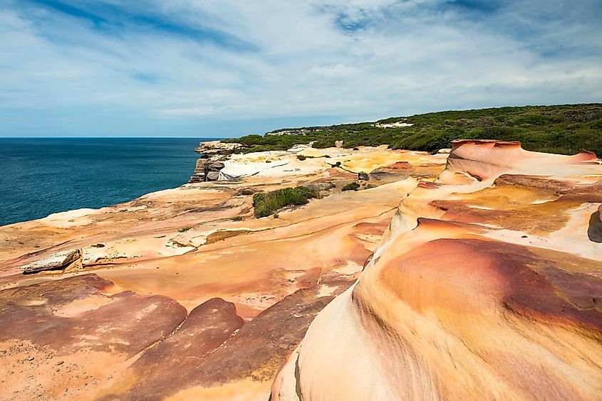 amazing sandstone formations in Royal National Park, New South Wales, Australia