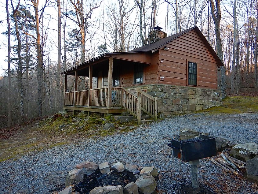 Cabin at DeSoto State Park, AL.