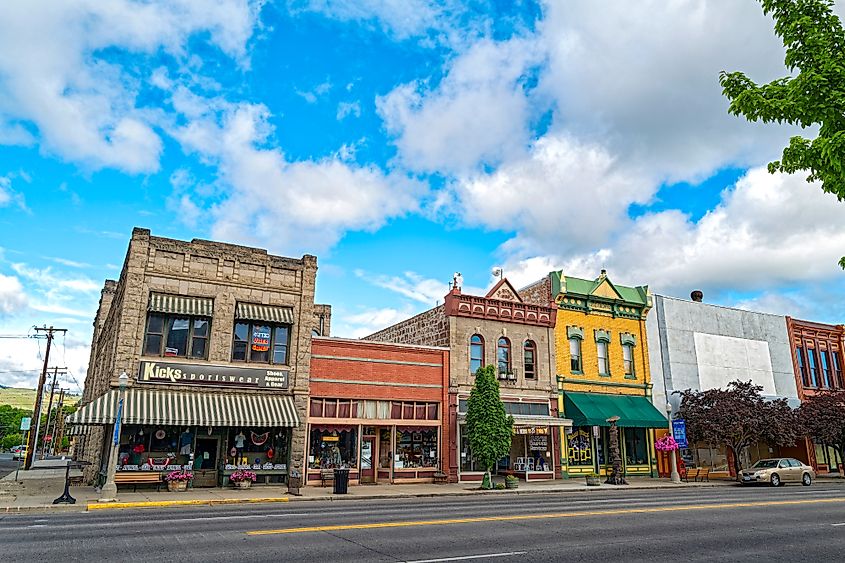 Main Street in Baker City, Oregon. Editorial credit: davidrh / Shutterstock.com.