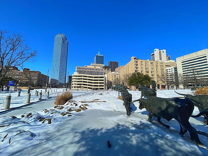 Dallas and almost all the cities in north Texas are suffering from an unexpected huge amount of snow.