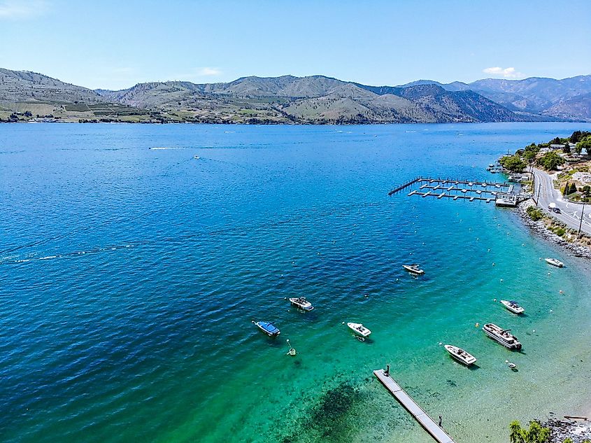 Boats in Lake Chelan, Washington