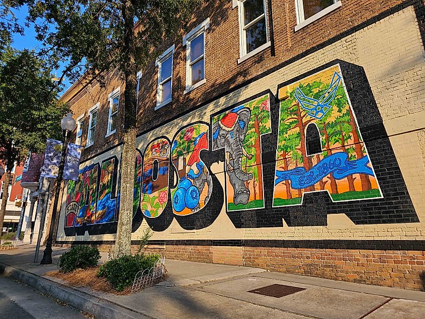 The historic downtown Valdosta in the summer. Editorial credit: AshleyGary / Shutterstock.com