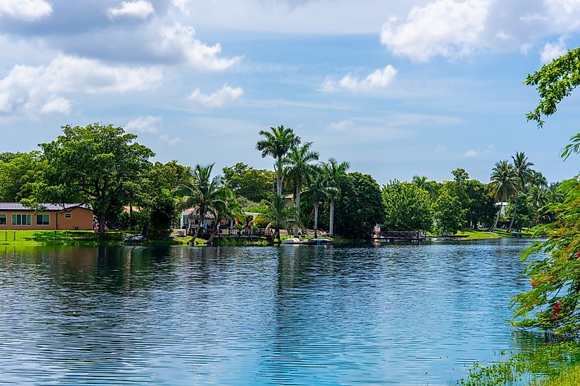 Residential homes on lakes in Miami Lakes Florida