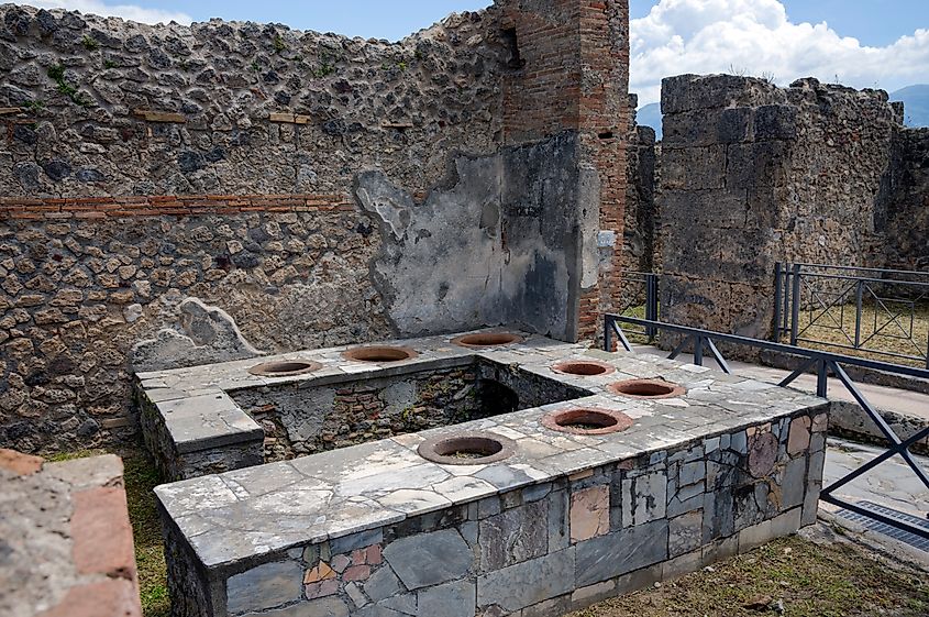 Roman restaurant counter, Pompeii.