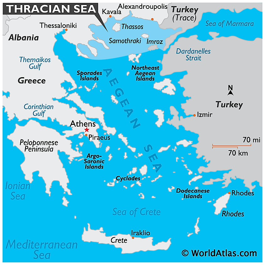 Thracian Sea map