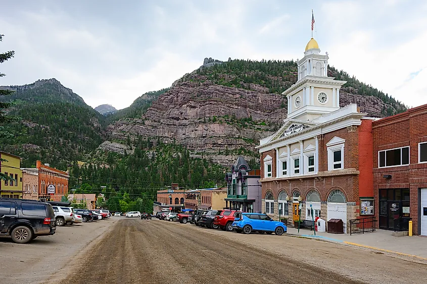 The Walsh Library building in Ouray, Colorado