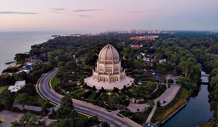 The Baháʼí House of Worship in Wilmette, Illinois 