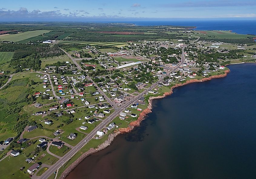Aerial view of Souris.