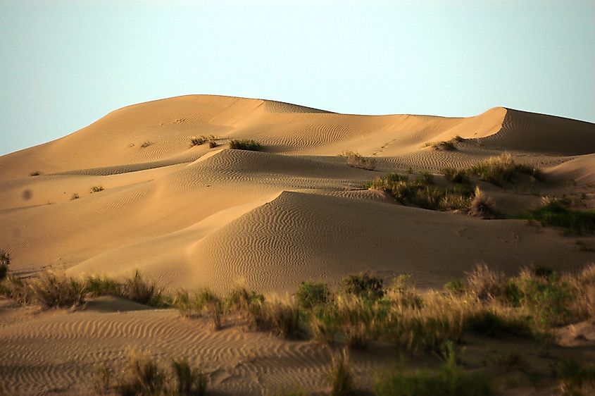 The Karakum desert in Turkmenistan
