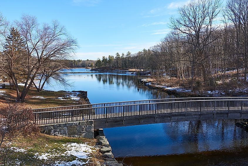 A bridge across the Oyster River in Durham, New Hampshire