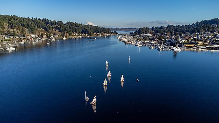 Gig Harbor, Washington: An aerial view of Gig Harbor.