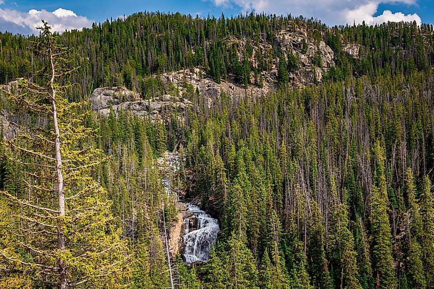 Beartooth Falls along the Beartooth Highway in Wyoming