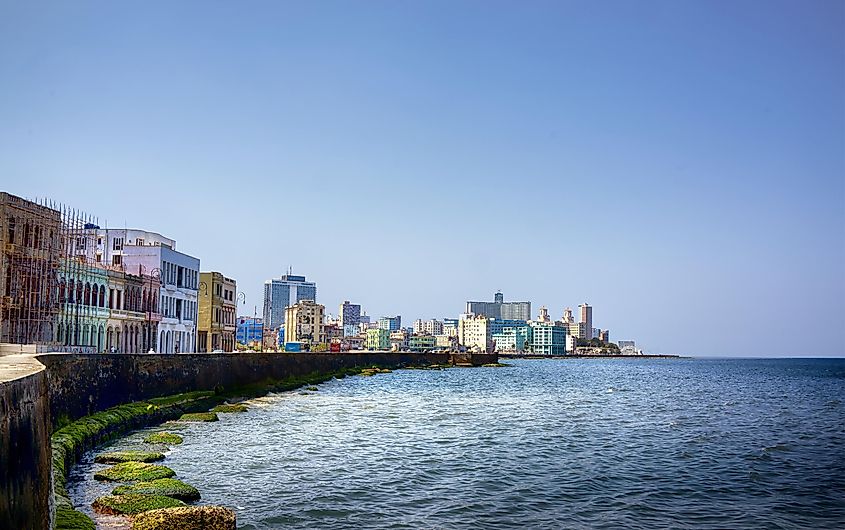 Havana's famous embankment promenade in Havana, Cuba