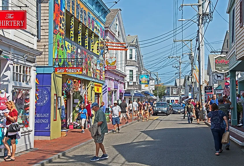 Commercial Street in Provincetown, Massachusetts.