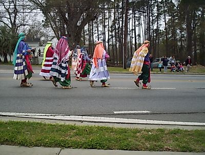 Local Shriners participating in the annaul Rattlesnake Roundup Parade in Claxton, Evans County, Georgia.