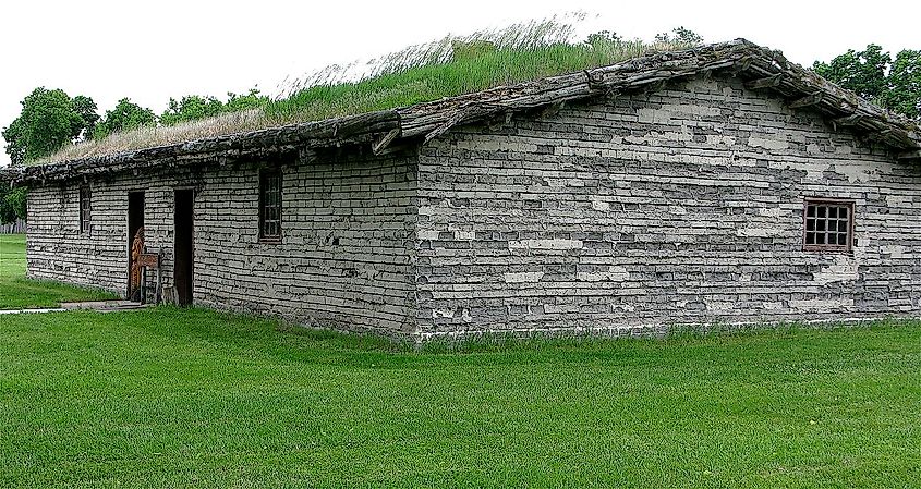 Reconstructed Blacksmith Shop Fort Kearny via Wikicommons