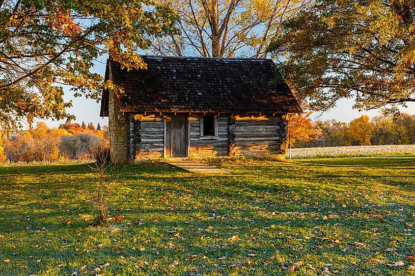 Wisconsin Little House Wayside Cabin in Stockholm, Wisconsin.